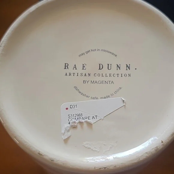 New Rae Dunn Magenta 10 Dragonfly Medallion Ceramic Farmhouse Canister Jar